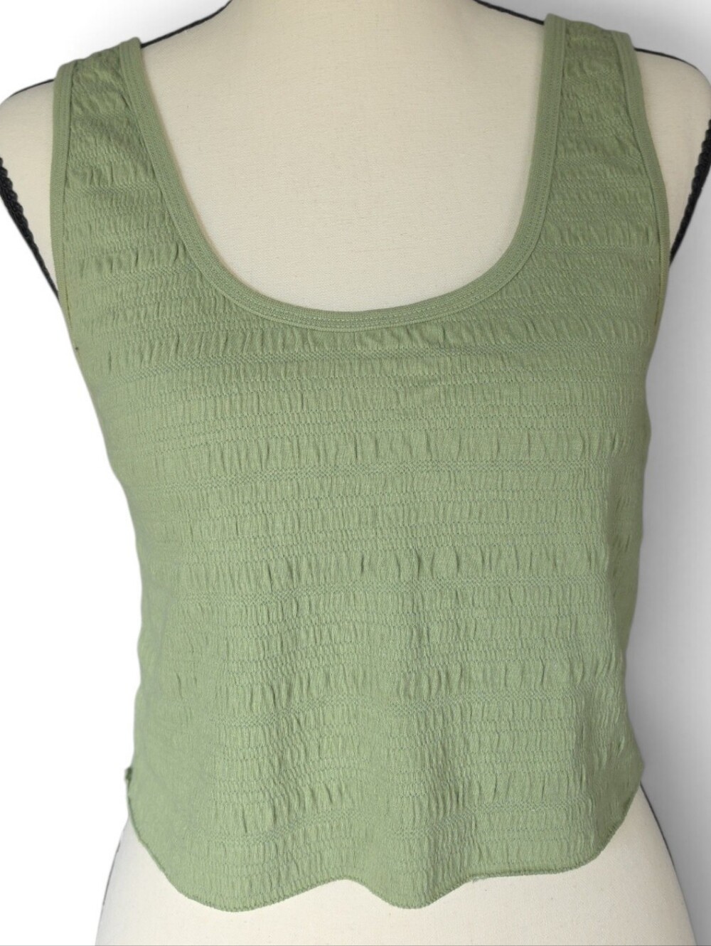 American Eagle Green Crop Top-Size Large